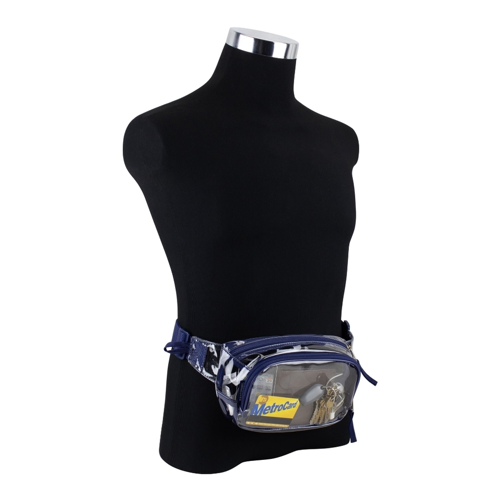 NWT Eastport Clear Blue Stadium Approved Belt Bag